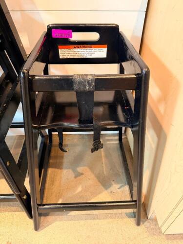 (2) WOODEN HIGH CHAIRS