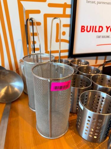 (2) WIRE MESH PASTA BASKETS