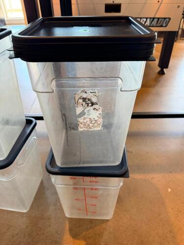 (2) 22QT PLASTIC CONTAINERS W/ LIDS