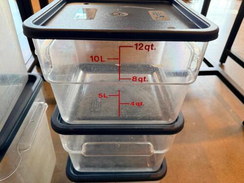 (3) 12QT PLASTIC CONTAINERS W/ LIDS