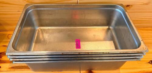 (4) FULL SIZE STAINLESS INSERTS.