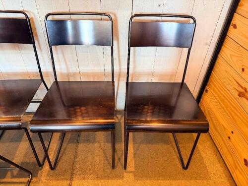 (6) METAL RESTAURANT CHAIRS