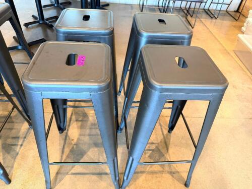 (4) 30" METAL BACKLESS STOOLS ( STACKABLE )