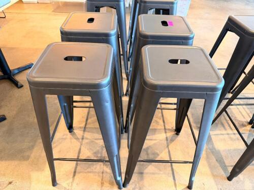 (4) 30" METAL BACKLESS STOOLS ( STACKABLE )