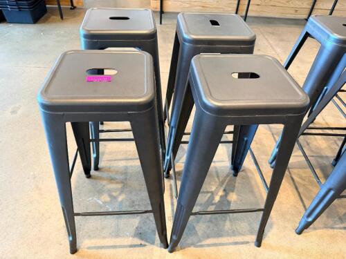 (4) 30" METAL BACKLESS STOOLS ( STACKABLE )