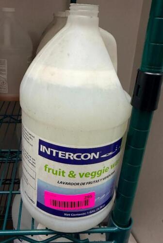 (4) GALLONS OF INTERCON FRUIT AND VEGETABLE WASH