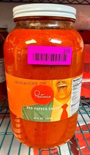 (4) LARGE JARS OF PASTARIA RED PEPPER SAUCE