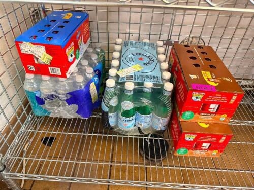 (3) CASES OF CHOCOLATE MILK AND (2) CASES OF WATER.