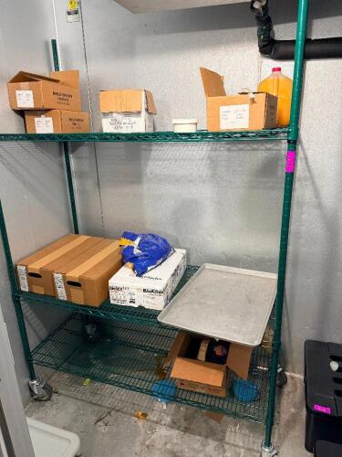 48"X 24" THREE TIER COATED WIRE SHELF ( ON CASTERS )