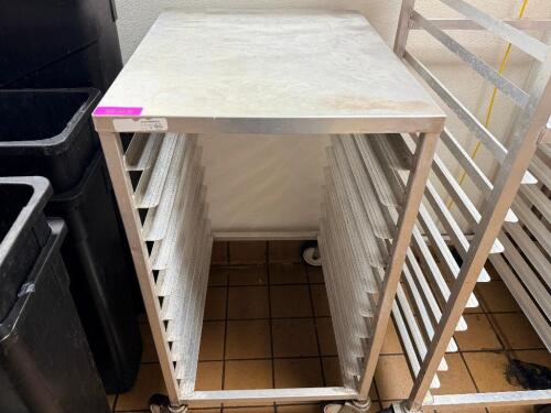 26" X 20" HALF SIZE TRAY RACK W/ WORK TOP.