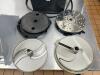 ROBOT COUPE COMMERCIAL FOOD PROCESSOR WITH PUSHER ASSEMBLY AND MULTIPLE CUTTING DISCS INCLUDING SLICING AND SHREDDING ATTACHMENTS. - 4