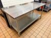 72" X 30" STAINLESS TABLE W/ 1" BACK SPLASH - 2