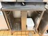 RATIONAL ICOMBI PRO COMMERCIAL COMBI OVEN WITH STAINLESS STEEL CONSTRUCTION, DIGITAL TOUCHSCREEN CONTROL, AND GLASS VIEWING DOOR. UNIT INCLUDES OVERHEAD VENT HOOD AND STAINLESS STEEL STAND WITH PAN RACK STORAGE. - 8