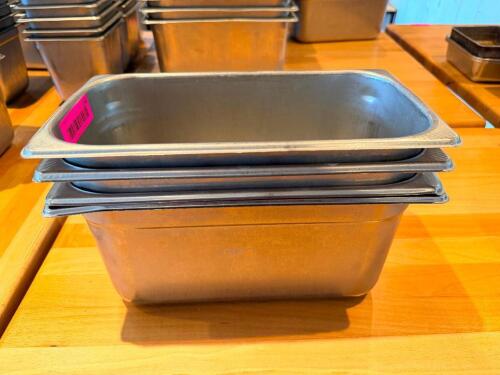 (4) 1/3 SIZE STAINLESS INSERTS.