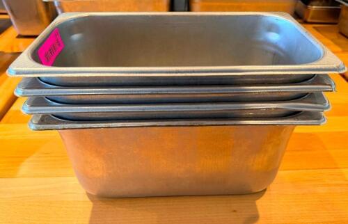 (4) 1/3 SIZE STAINLESS INSERTS.