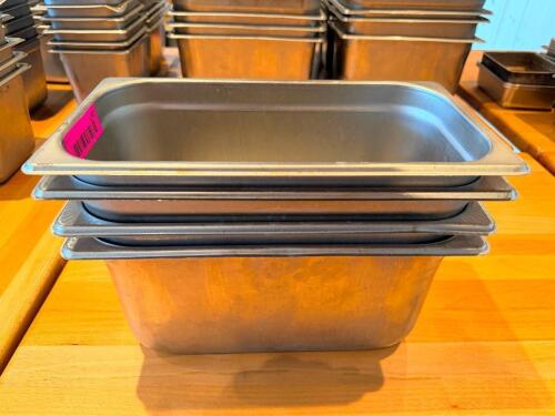 (4) 1/3 SIZE STAINLESS INSERTS.