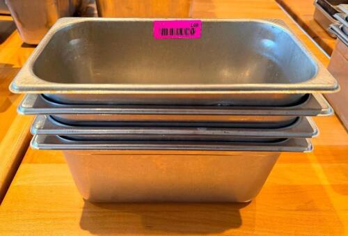 (4) 1/3 SIZE STAINLESS INSERTS.