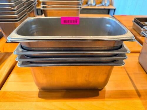 (4) 1/3 SIZE STAINLESS INSERTS.