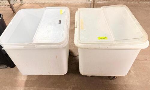 (2) ROLL ABOUT 20 GALLON INGREDIENTS BINS