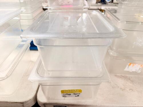 (3) 3 GALLON PLASTIC CONTAINERS W/ LIDS