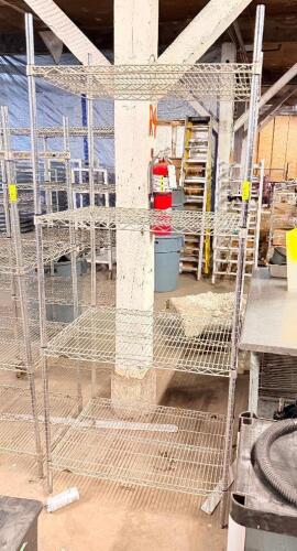36" X 24" FOUR TIER WIRE SHELF.