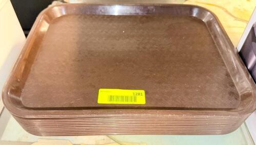 (10) SMALL PLASTIC CAF&Eacute; TRAYS