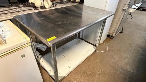 48" X 30" STAINLESS TABLE.