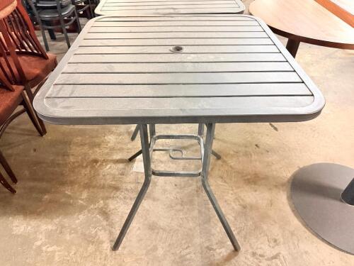 (2) 30" X 30" METAL PATIO PUB TABLE W/ COMPOSITE TOP