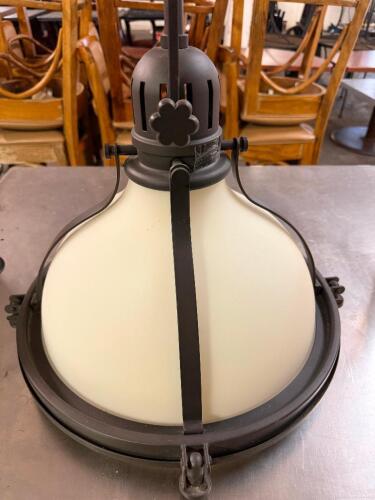 (1) KICHLER OLD BRONZE SATIN ETCHED LIGHT FIXTURE