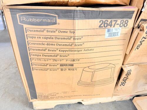 RUBBERMAID DURAMOLD BRUTE TRASH CAN TOP ( RED )