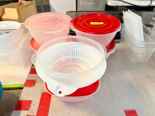 (1) LOT OF ASSORTED PLASTIC BOWLS AND CONTAINERS.