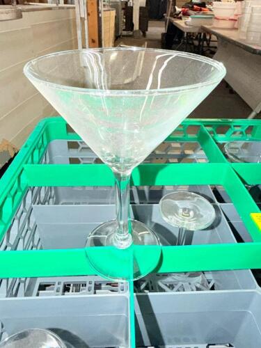 (5) MARTINI GLASSES W/ GLASS RACK