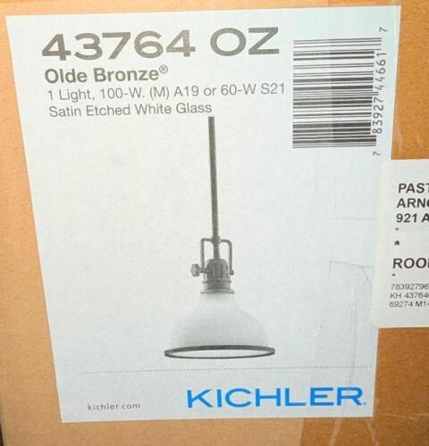 (3) KICHLER OLDE BRONZE PENDANT LIGHTS ( NEW IN BOX )