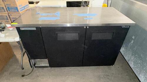 TRUE TWO DOOR BACK BAR COOLER.