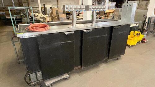 THREE DOOR DRAFT BOX WITH (2) TAP HEADS.