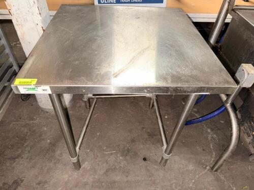 30" X 30" STAINLESS TABLE.