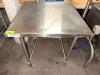 30" X 30" STAINLESS TABLE.