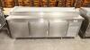 KAIRAK THREE DOOR OPEN TOP REFRIGERATED PIZZA PREP TABLE.