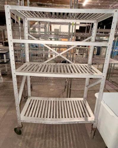 48" X 24" FOUR TIER ALUMINUM SHELF