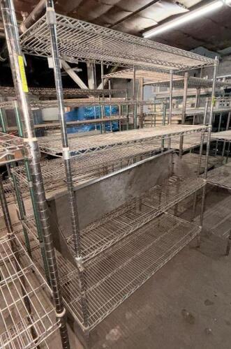 60" X 18" FOUR TIER WIRE SHELF