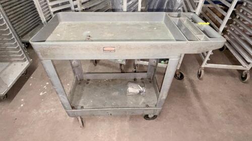 TWO TIER PLASTIC UTILITY CART