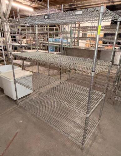 60" X 18" FOUR TIER WIRE SHELF