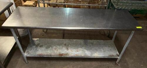 72" X 24" STAINLESS TABLE.