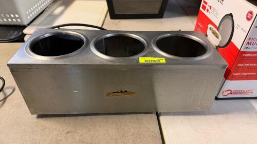 (3) GROUP HEATED CONDIMENT CADDY ( FOR SYRUP CONTAINERS )