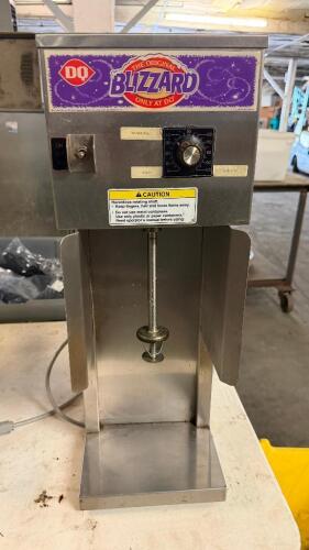 H.C. DUKE & SON COMMERCIAL BLIZZARD MIXER WITH SINGLE SPINDLE, CONTROL SWITCH, AND TIMER DIAL.