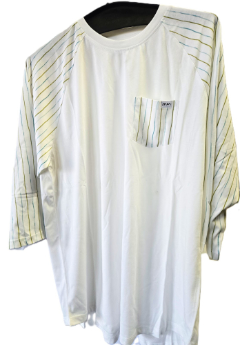 (4) STRIPES ON WHITE T SHIRT