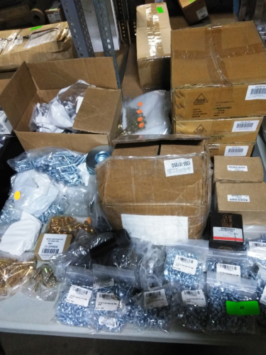 (1) TABLE OF MISC NUTS AND BOLTS