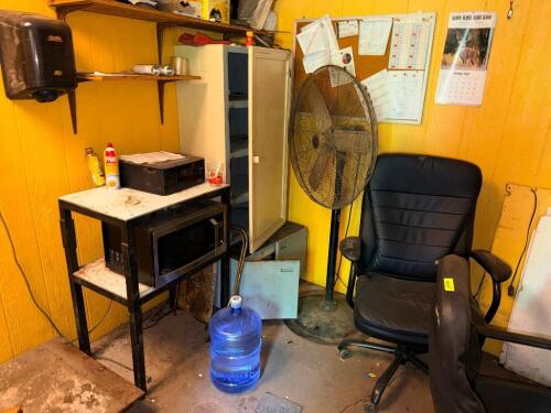 CONTENTS OF OFFICE - ASSORTED FURNITURE.