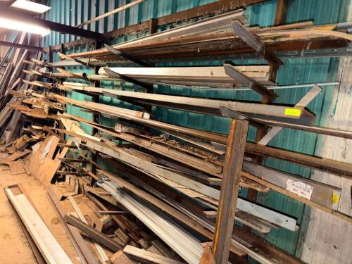 CONTENTS OF MATERIAL TREE RACK - LARGE ASSORTMENT OF METAL STOCK