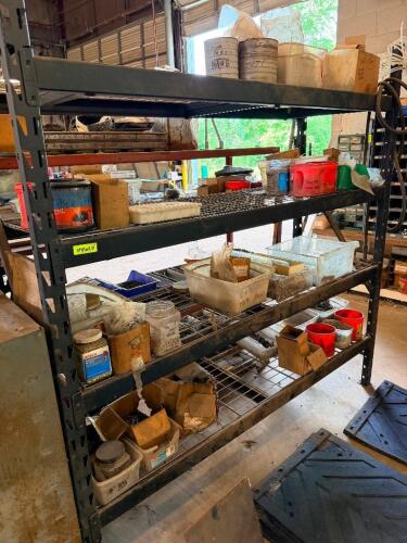 72" METAL HEAVY DUTY SHELF W/ CONTENTS - ASSORTED HARDWARE.